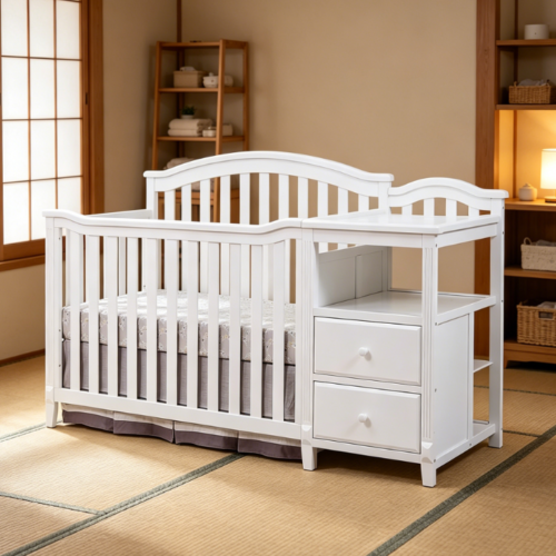 Multifunctional Crib with Changing Table